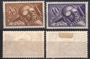 SWITZERLAND STAMPS, 1923. AIR Sc.#C6-C7, MLH