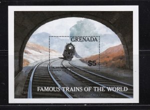 Grenada Souvenir Sheet #1126,  MNH, Topical, Trains