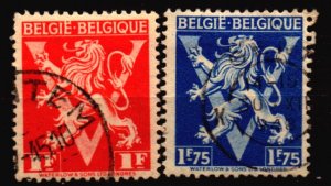 Belgium Scott 344 and 347 used