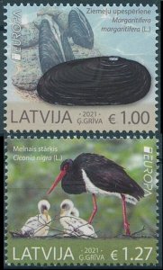 2021 Latvia 1124-1125 Europa Cept / Birds  5,20 €