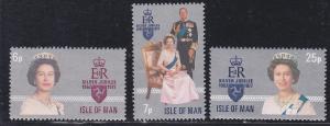 Isle of Man # 96-98, QE II Reign Anniv., NH, Half Cat. 