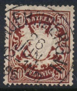 Bavaria 1875 50pf Purple (SG 128)fu