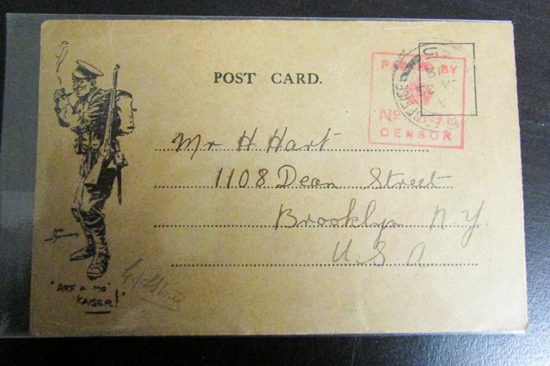 US WWI Private Soldier Card w/ tobacco smoker propaganda card