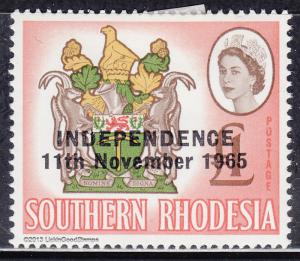 Rhodesia 221 Coat of Arms O/P 1966