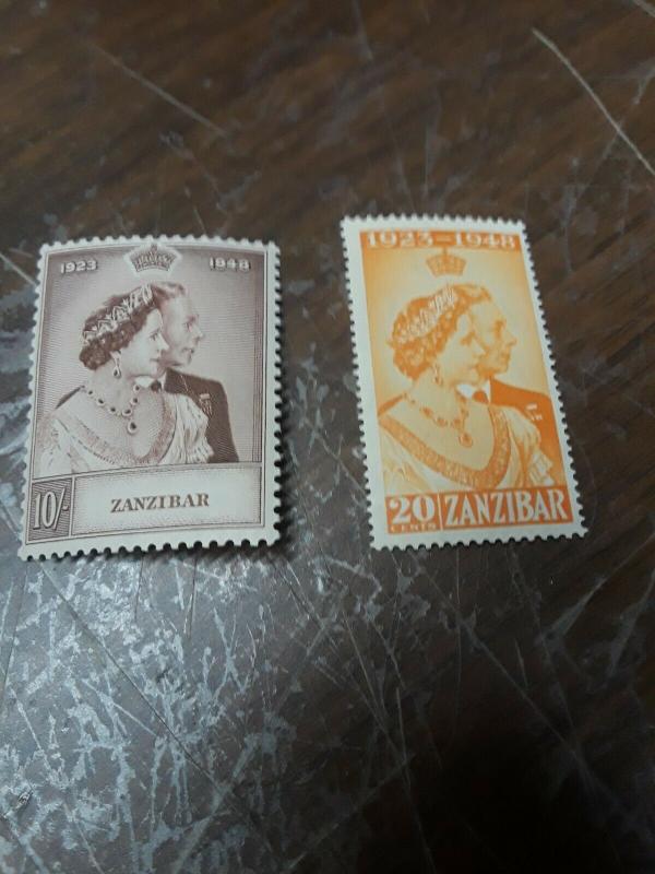 1948 MNH Zanzibar 10 Shilling & 20c