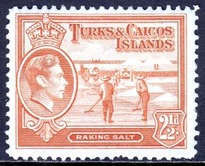 Turks and Caicos Islands - Scott #83 - MH - One pulled perf/bottom - SCV $2.50