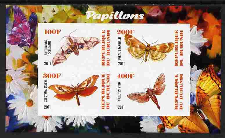 Burundi 2011 Fauna of the World - Butterflies #6 imperf s...