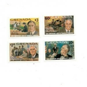 Grenada - 1982 - President F.D.R. - Set Of 4 Stamps - Scott #1106-09 - MNH