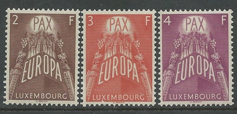 Luxembourg # 329-331  Europa 1957  (3) Mint NH