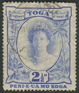 Tonga 1942 SG77 2½d Queen Salote #1 FU