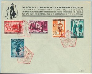 66967 - YUGOSLAVIA  - Postal History -   Michel 408/12 on FDC COVER 1940 POST