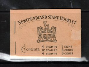 Newfoundland Booklet #2 Very Fine Never Hinged Rare Booklet With Slight Rubbing