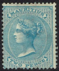 MAURITIUS 1863 QV 2D WMK CROWN CC