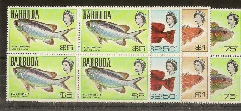 Barbados 1968 High Values SG24-27 MNH Blocks