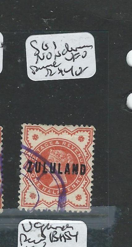 ZULULAND (P1807B) QV 1/2D  SG1  NONDWENI DOUBLE RING CANCEL     VFU