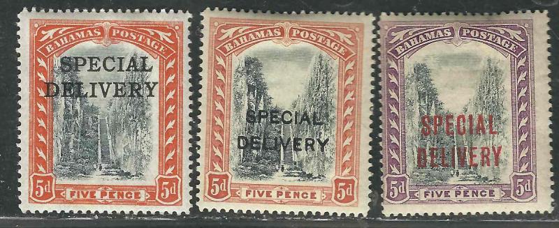 Bahamas E1-3 SG S1-3 MNH/MH F/VF 1916-17 SCV $16.40