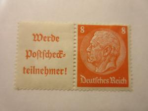 GERMANY Zusammendrucke  Michel  W87  MINT NEVER HINGED  LotG3 Cat 12 Euros