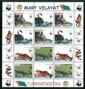 MARY VELAYET - 1998 - Wild Animals - Perf 12v Sheet - M N H -Private Issue