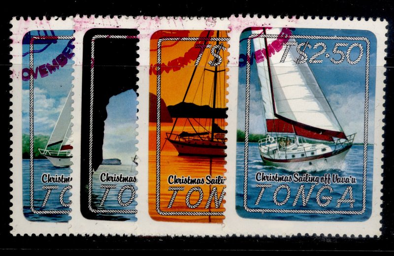 TONGA QEII SG857-860, 1983 Christmas Yachting off Vava'u set, FINE USED.