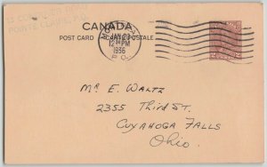 Canada 1936 2c KGV Postal Stationery Card Montreal to Ohio USA (Webb 60c)