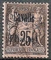 France-Off. Turkey Cavalle  5 Used 1893 Peace & Commerce