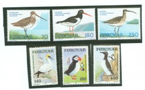 Faroe Islands #28-30/36-38 Mint (NH) Single (Complete Set)