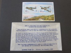 Bhutan 1967 Sc 88c Air Force MNH