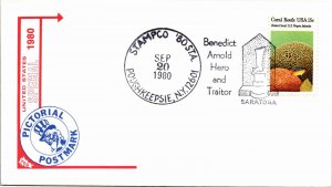 US SPECIAL PICTORIAL POSTMARK COVER BENEDICT ARNOLD HERO AND TRAITOR (8)