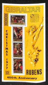 Gibraltar, Postage Stamp, #362a Mint NH, 1977 Christmas