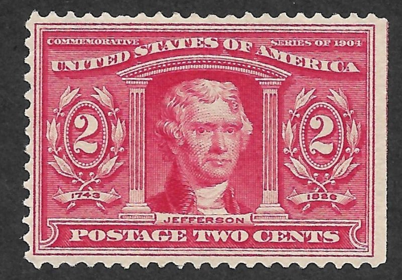 Doyle's_Stamps: MH 1904 2c Jefferson, Scott #324*