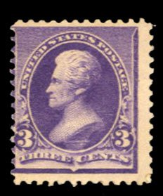 United States, 1890-93 #221 Cat$55, 1890 3c purple, hinged