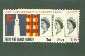 TURKS _ CAICOS 155-7 MNH BIN $0.75