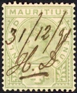 Mauritius BF4 4c Green Inland Revenue