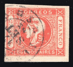 MOMEN: BUENOS AIRES #11a IMPERF FINE IMPRESSION USED VF+ LOT #66746*