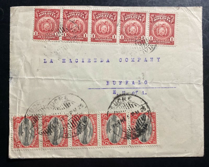 1940s Sucre Bolivia Commercial Cover To Buffalo NY USA 