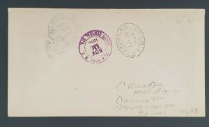 1949 Costa Rica to New York City Pan American 15 Cent Overprint Air Mail Cover