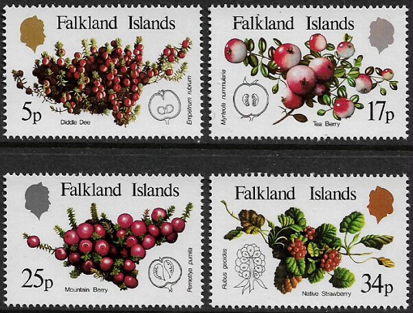 Falkland Is #379-82 MNH Set - Local Fruit