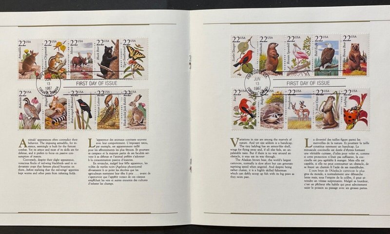 1987 North American Wildlife 50 Stamps First Day Ceremony Program Sc# 2286-335