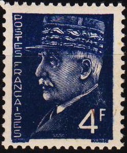 France. 1941 4f S.G.725a Unmounted Mint