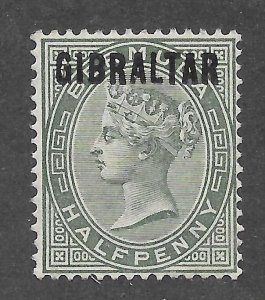 Gibraltar Scott 1 MNHOG - 1886 Bermuda Overprinted - SCV $24.00
