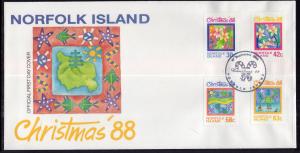 Norfolk Island 440-443 Christmas U/A FDC