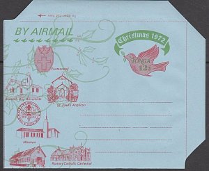 TONGA 1972 12s Christmas aerogramme unused..................................K855