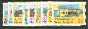St. Kitts-Nevis #O1-9 Mint (NH) Single (Complete Set)