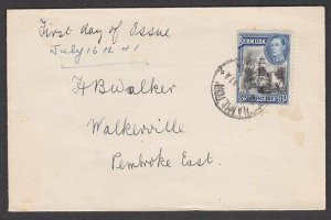 BERMUDA 1941 GVI 3d on plain FDC - Hamilton cds.............................T107