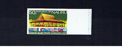 NAURU 1975  CONFERENCE 50c IMPERFORATE SINGLE