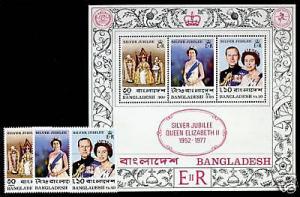 Bangladesh 123-5a MNH Royalty, Queen Elizabeth II