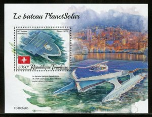 TOGO 2019 THE BOAT SOLAR PLANET SOUVENIR  SHEET  MINT NH