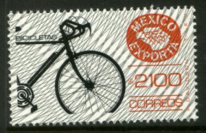 MEXICO Exporta 1599, $2100P Bicycles w/Burelage Fluo Paper 13. MINT, NH. F-VF.