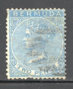 Bermuda Scott 2 UH - 1866 2p Queen Victoria blue - SCV $40.00