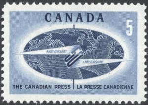 SC#473 5¢ 50th Anniversary of the Canadian Press (1967) MNH